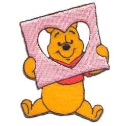 Disney Aufnäher / Bügelbild - WINNIE PUUH HERZRAHMEN Nähsets Für Kinder
