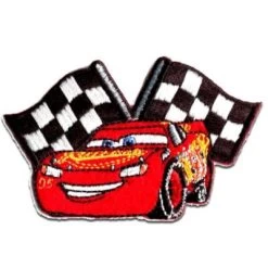 Disney Aufnäher / Bügelbild - Cars 3 RENNFLAGGEN Nähsets Für Kinder