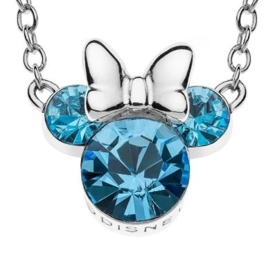 Disney Kinder-Halskette Geburtsstein März 925 Silber Halsketten