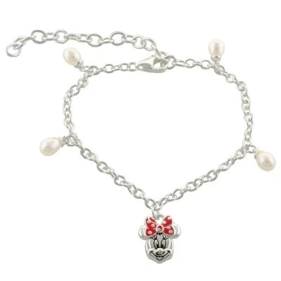 Disney Armband Minnie Maus 925 Silber Mit Perlen Armbänder
