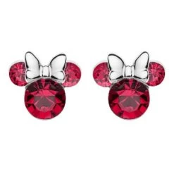 Disney Kinder-Ohrringe Geburtsstein Juli 925 Silber Ohrstecker