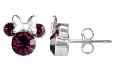 Disney Kinder-Ohrringe Geburtsstein Februar Lila 925 Silber Ohrstecker 4 Disney Kinder-Ohrringe Geburtsstein Februar Lila 925 Silber Ohrstecker – Bild 2